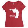 ishoot   camera photographer trained shooting funny gun photo gift tee Women's Triblend Scoop T-shirt