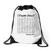 i Found Jesus Drawstring Bags