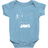 jaws chalk board movie licensed cotton blend adult Baby Onesie