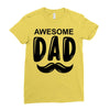 awsome dad Ladies Fitted T-Shirt