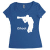 ishoot   camera photographer trained shooting funny gun photo gift tee Women's Triblend Scoop T-shirt