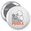 This Girl Loves Poodle Pin-back button