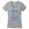 Never Underestimate the Strength of a Thyroid Cancer Warrior Women's V-Neck T-Shirt