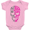two coloured patterned skull   mens funny Baby Bodysuit