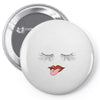Eyelash And Lips Pin-back button