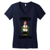 omg santa will ferrell Women's V-Neck T-Shirt