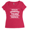 official drinking team 'merica Women's Triblend Scoop T-shirt