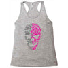 two coloured patterned skull   mens funny Racerback Tank