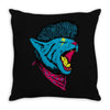 cat punk Throw Pillow