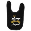 kings are born in august Baby Bibs
