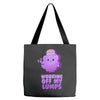 working off my lumps Tote Bags