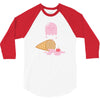 ice cream ghost 3/4 Sleeve Shirt