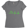 morning coffee heatbeat ekg Women's Triblend Scoop T-shirt