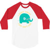 an elephant never cares 3/4 Sleeve Shirt