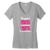 I Wear Pink For My Granddaughter Women's V-Neck T-Shirt