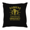 rangers university Throw Pillow