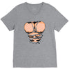 ripped muscles, six pack, V-Neck Tee