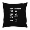 today's beer schedule cycling 6am Throw Pillow