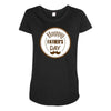HAPPY FATHER DAY Maternity Scoop Neck T-shirt