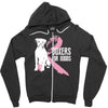 boxers for boobs Zipper Hoodie