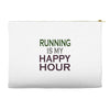 running is my happy hour Accessory Pouches