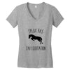 j'peux pas j'ai &eacute;quitation Women's V-Neck T-Shirt