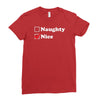 more nice than naughty Ladies Fitted T-Shirt