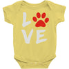 love dog paw Baby Onesie
