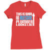 this is what an awesome plumber looks like Ladies Fitted T-Shirt