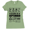 Born In September Ladies Fitted T-Shirt