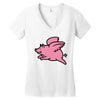flying pig Women's V-Neck T-Shirt