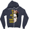 ask me about my feminist agenda frida kahlo Zipper Hoodie