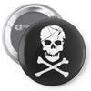 skull and crossbones pirate neon Pin-back button