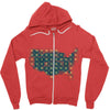 periodic table of the states Zipper Hoodie