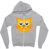cat yellow Zipper Hoodie