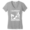 i support single moms Women's V-Neck T-Shirt
