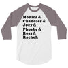 Friends Tv Show 3/4 Sleeve Shirt