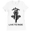 live to ride Ladies Fitted T-Shirt