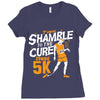 shamble to the cure zombie 5k Ladies Fitted T-Shirt