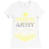 military, proud us army brother veteran u Ladies Fitted T-Shirt