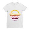 sunset line Ladies Fitted T-Shirt