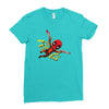 pew pew deadpool Ladies Fitted T-Shirt