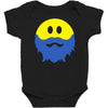bearded smiley face Baby Bodysuit