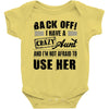 Back Off Crazy Aunt Afraid To Use Her Baby Onesie