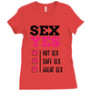 SEX YES HOT SEX SAFE SEX GREAT SEX Ladies Fitted T-Shirt