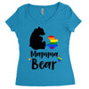 mama bear gay pride Women's Triblend Scoop T-shirt