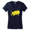 bull spain espana football animal tee all present sz new Women's V-Neck T-Shirt