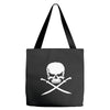 biker pirate skull bones swords Tote Bags