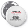 Smartass February Girl Pin-back button
