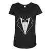 tuxedo fancy dress funny Maternity Scoop Neck T-shirt